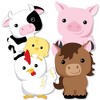 24 Reusable Farm Animal Plastic Straws Chicken Sheep Horse Cow Pig for  Barnyard Farm Birthday Party Supplies Gift Favors with 2 Cleaning Brushes