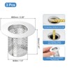 Unique Bargains Stainless Steel Anti-Odo Bathroom Hair Catcher Floor Drain Strainer - 2 of 4
