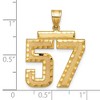 Black Bow Jewelry 14k Yellow Gold, Varsity Collection, Large D/C Pendant Number 57 - 2 of 3