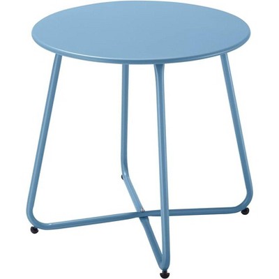 Simple Trending Outdoor and Indoor End Table for Garden Balcony Yard, Blue