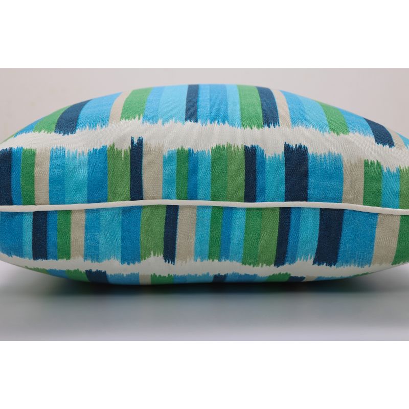 Set of 2 Outdoor/Indoor Rectangular Throw Pillows Solar Stripe - Pillow Perfect, 3 of 6