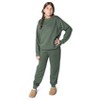 EVERYDAY KIDS Girls’ Fleece Green Crewneck Sweatshirt; Girl’s Long Sleeve Pullover Shirt - Soft and Breathable Cotton/Poly Blend - 2 of 4