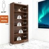 Gulches Wood Bookcase, 72" Tall Bookshelf with 6-Tier Open Storage Shelves - 3 of 4
