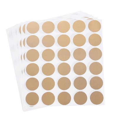 Juvale 510 Pack Metallic Gold Round Scratch Off Stickers, Self Adhesive DIY 1-Inch Circle Labels