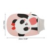 Unique Bargains Bow Panda Shower Gloves for Bathroom 9.06"x5.51" Pink 1 Pc - 2 of 3