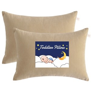 Down Alternative Toddler Pillows, Machine Washable Soft Travel Small Pillows - NTBAY - 1 of 4