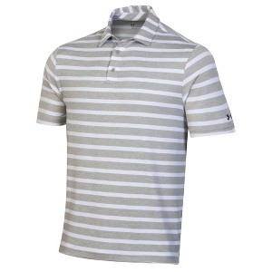 Mens Under Armour 2021 Playoff 2.0 Back 9 Stripe Golf Polo White 2XL - 1 of 1