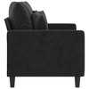 vidaXL 2-Seater Sofa Black 47.2 in. Velvet - 4 of 4
