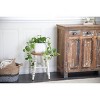 Farmhouse Wood Stool White - Olivia & May: Unupholstered Accent Bench, No Assembly Required - 2 of 4
