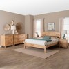Baxton Studio Queen 5pc Hosea Carved Honeycomb Bedroom Set Natural - 2 of 4