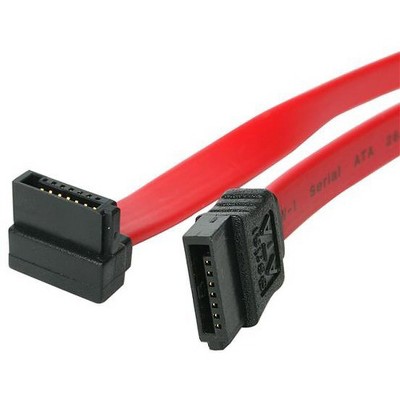 StarTech.com 24in SATA to Right Angle SATA Serial ATA Cable - Female SATA - Female SATA - 24 - Red