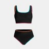 Women's Crochet Tank Wide Straps Stitching Bikini Sets - Cupshe - 3 of 4