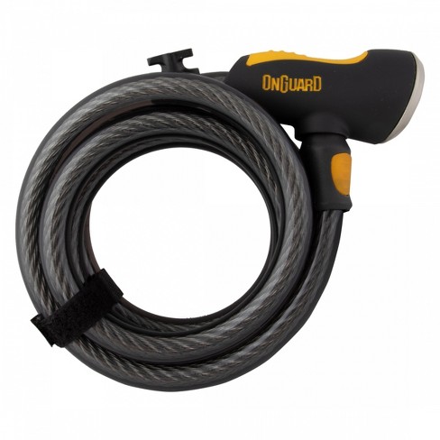 Onguard Doberman 8027 Key 8027 15mm 6`/183cm Heavy Duty Self Coiling Cable