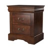 Alpine Furniture,West Haven 2 Drawer Nightstand, Cappuccino - 3 of 4