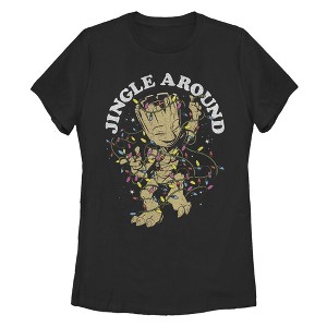 Women's Marvel: Guardians Of The Galaxy Groot Jingle Around T-Shirt - 1 of 4