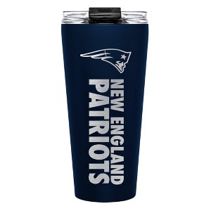 NFL New England Patriots Big Slim Travel Tumbler - 32oz: Stainless Steel Lidded Drinkware - 1 of 3