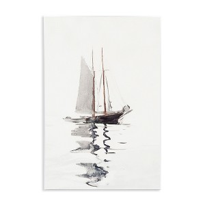 Stupell Industries Tranquil Sailboat Vessel Floating, 13" x 19" - 1 of 4