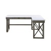 Marble Top L-Shaped Writing Desk with Lift Top Storage and Full Extension Drawer - 4 of 4