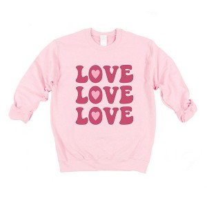 Simply Sage Market Women's Graphic Sweatshirt Love Love Love - 1 of 4