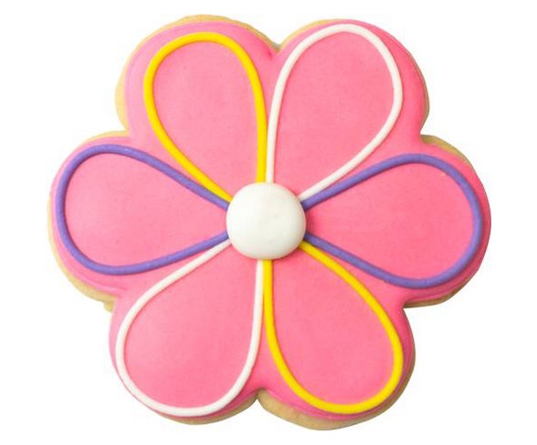 Decocookies Pink Flower Sugar Cookie - 2.12oz