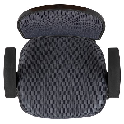 Contemporary Mid-Back Mesh Swivel Task Chair with Pivot Back in Gray