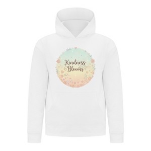 Everyday Kids “Kindness Blooms” Girls Pullover Hoodie – Pastel Floral Positive Sweatshirt - 1 of 4