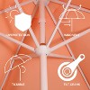 JONATHAN Y Collins 9 ft. Classic Cottage Tassel Market Patio Umbrella with Auto-Tilt, Crank, Wind Vent and UV Protection - 3 of 4
