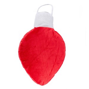 Christmas Magic 13"x19.7" Bulb Shaped Pillow Red - 1 of 3