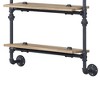 35" Brantley Decorative Bookshelf Oak & Sandy Black Finish - Acme Furniture - 3 of 4
