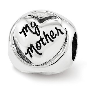 Black Bow Jewelry Sterling Silver My Mother My Friend 3-Sided Trilogy Bead Charm - 1 of 4