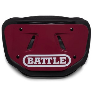 Battle Sports Youth Team Color Back Plate with BATTLE Logo - Maroon/White - 1 of 1