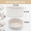 Aoibox Cute Woven Storage Basket with Handle Decorative Organizer Collapsible Cotton Rope Nursery Home Box 13x8x6 - 2 of 4
