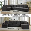 TiramisuBest Large L-Shaped Modular Sofa Set with Detachable Components, Plush Cushions & Decorative Throws, Dark Gray - 4 of 4