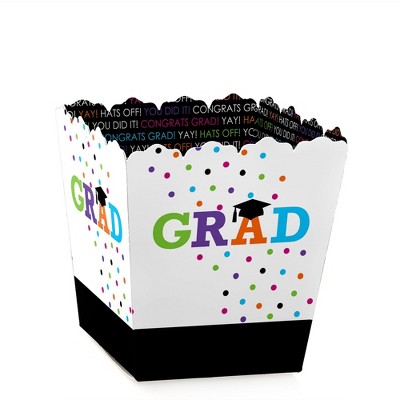 Big Dot of Happiness Hats Off Grad - Party Mini Favor Boxes - Graduation Party Treat Candy Boxes - Set of 12