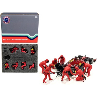 Formula One F1 Pit Crew 7 Figure Set Team Blue Release Iii For 1/43 Scale  Models By American Diorama : Target