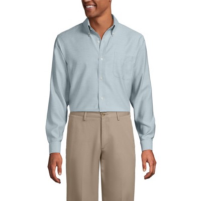 Lands' End Men's Traditional Fit Solid No Iron Supima Oxford Dress Shirt