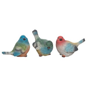 Transpac Medium Resin Rainbow Bird Set of 3 Spring Home Decorations - 1 of 1