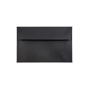 JAM Paper A8 Invitation Envelopes 5.5 x 8.125 Black Linen 25/Pack (64931) - 1 of 2