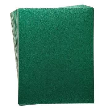 Bright Creations 30 Sheets Double-Sided Green Glitter Cardstock Paper for DIY Crafts, Card Making, Invitations, 300GSM, 8.5 x 11 In