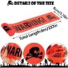 Aoibox Orange Warning Caution Tape 1 Roll 8cm x 600cm Skull Print High Visibility PE Film Halloween Party Crime Scene Haunted House Decor - 3 of 4