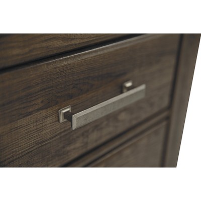 Juararo Dark Brown 3-Drawer Transitional Nightstand