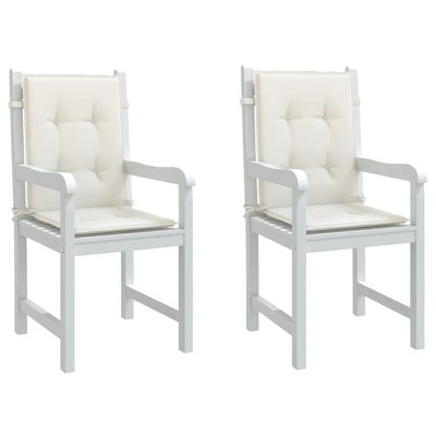 vidaXL Lowback Chair Cushions 2 pcs Melange Cream 39.4"x19.7"x1.6" Fabric