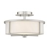 Livex Lighting Wesley 2 - Light Semi-Flush Mount in  Brushed Nickel - 3 of 4