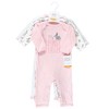 Hudson Baby Infant Girl Cotton Coveralls, Some Bunny - 2 of 4