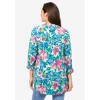 Woman Within Women's Plus Size Rayon 7-Day Three-Quarter Sleeve Tab-Front Tunic - 3 of 4