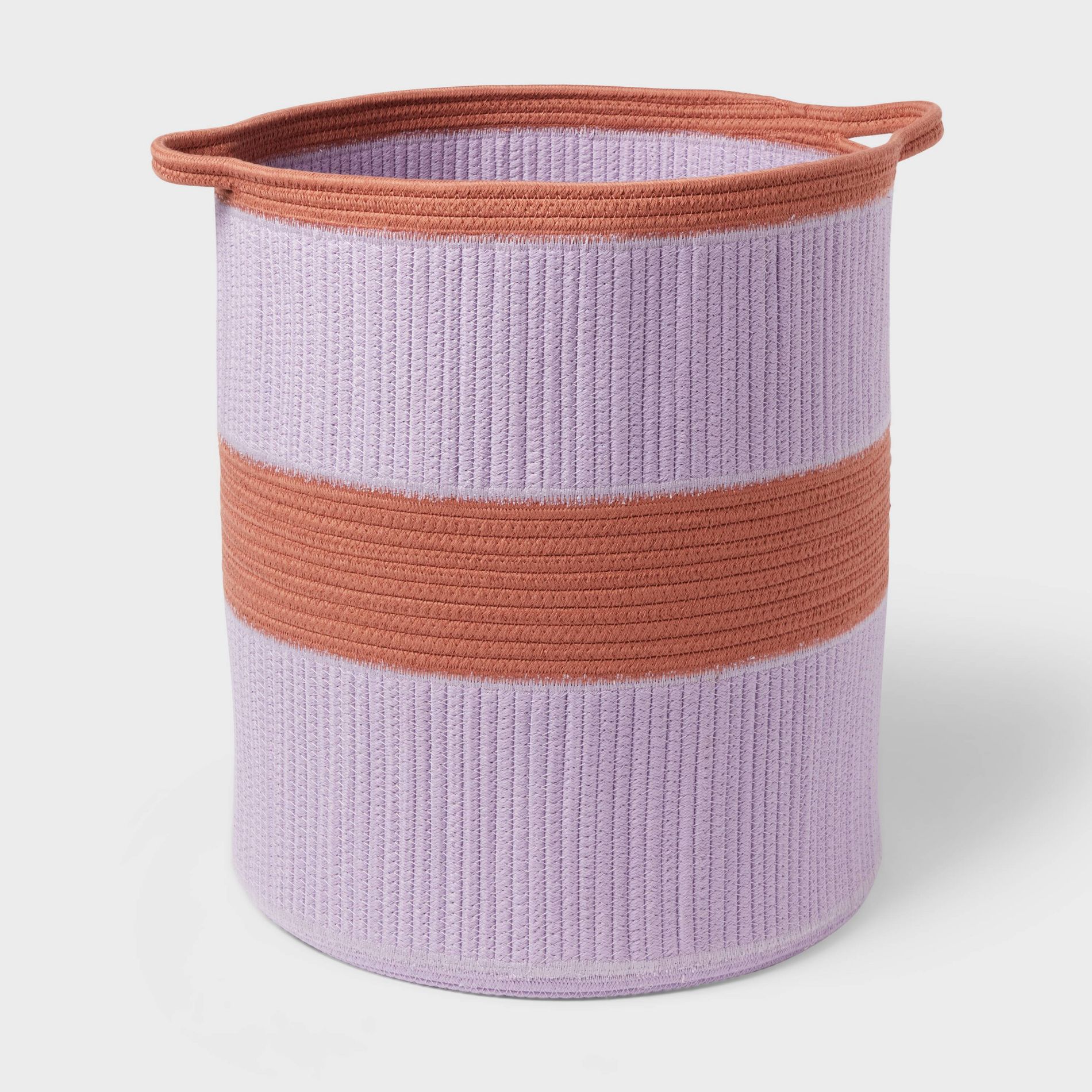XL Coiled Rope Floor Kids' Storage Basket Purple and Brown - Pillowfort™