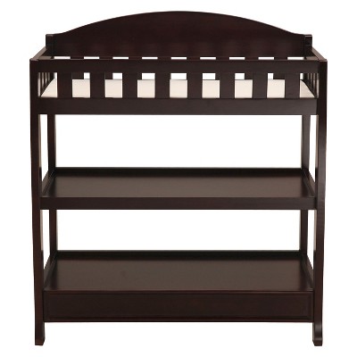 changing table with shelves