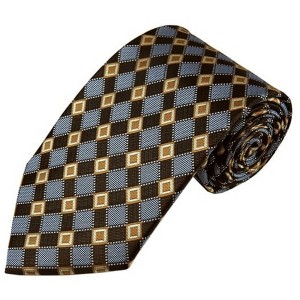 Men's Geometric 3.35 Inch Wide And 58 Inch Long Woven Neckties - 1 of 4