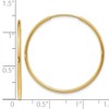 Black Bow Jewelry 1.25mm, 14k Yellow Gold Endless Hoop Earrings, 28mm (1 1/10 Inch) - image 3 of 4