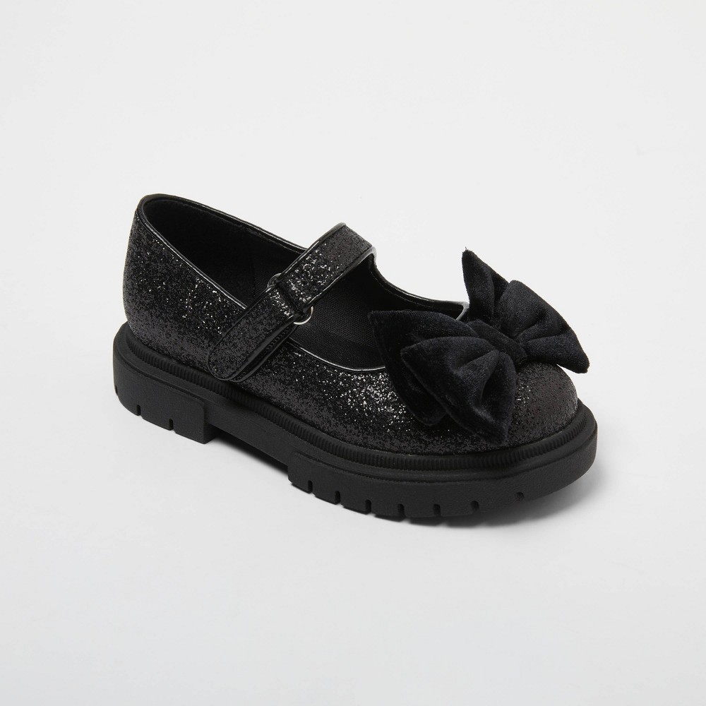 Toddler Girls' Giselle Mary Jane Flats - Cat & Jack™ Black 6T